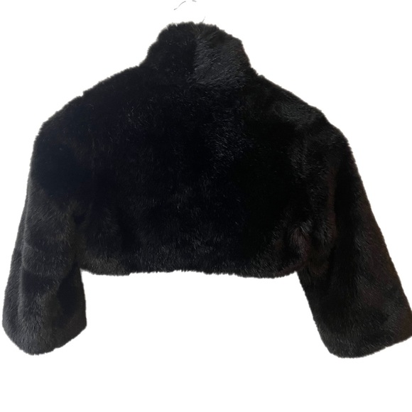 American Girl Black Faux Fur Shrug - Picture 3 of 4